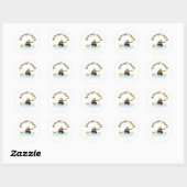Blonde Vrouw Kayaker Ronde Sticker (Vel)