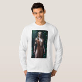 Blonde vrouw met een slang in het Oerwoud Sweatshi T-shirt (Voorkant volledig)