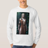 Blonde vrouw met een slang in het Oerwoud Sweatshi T-shirt (Voorkant)
