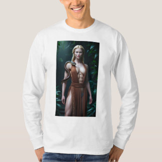 Blonde vrouw met een slang in het Oerwoud Sweatshi T-shirt
