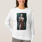 Blonde vrouw met een slang op een Oerwouden sweats T-shirt (Voorkant)