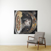 Blonde vrouw op planeet Taco Fantasy Wandkleed (In Situ (horizontaal))