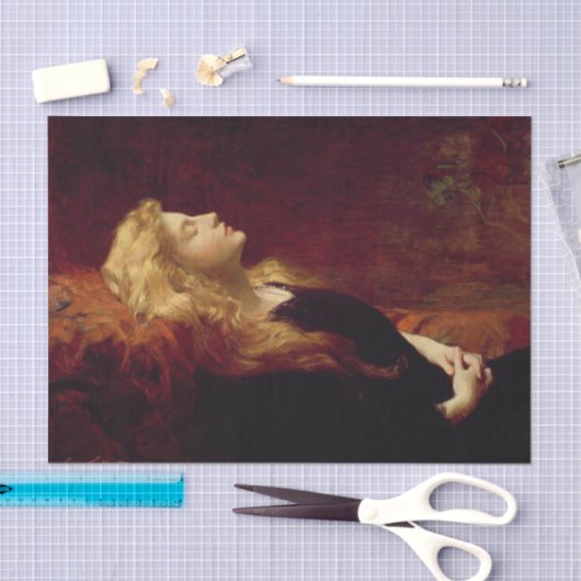 Blonde Vrouw Resting (Vrouw schoonheid) Tissuepapier (Craft)