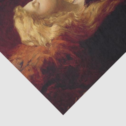 Blonde Vrouw Resting (Vrouw schoonheid) Tissuepapier (Detail)