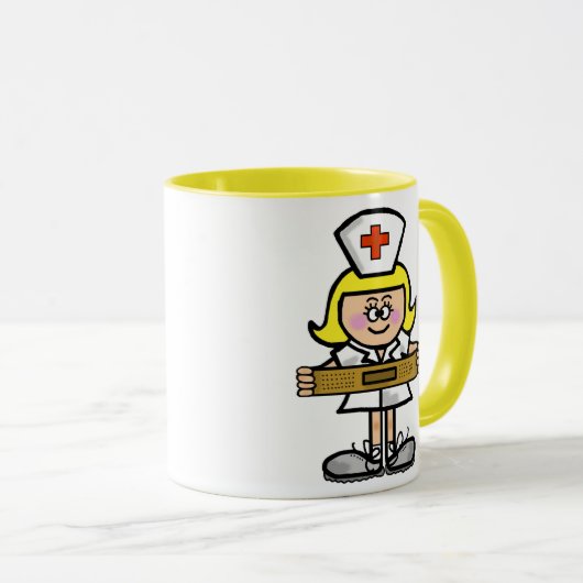 Blonde Vrouw Zuster    MugPas het aan! Mok (Voorkant rechts)