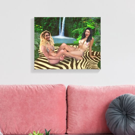 BLONDE VS BRUNETTE CANVAS AFDRUK (Insitu (Woonkamer))