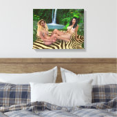 BLONDE VS BRUNETTE CANVAS AFDRUK (Insitu (Slaapkamer))