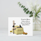 Blonde Witch Pin Up Girl Halloween Post Kaart (Staand voorkant)