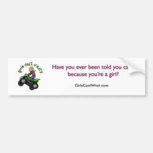 Blonde Woman ATV Vier wielbestuurder Bumpersticker