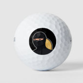 Blonde Woman Golf Balls Golfballen (Voorkant)