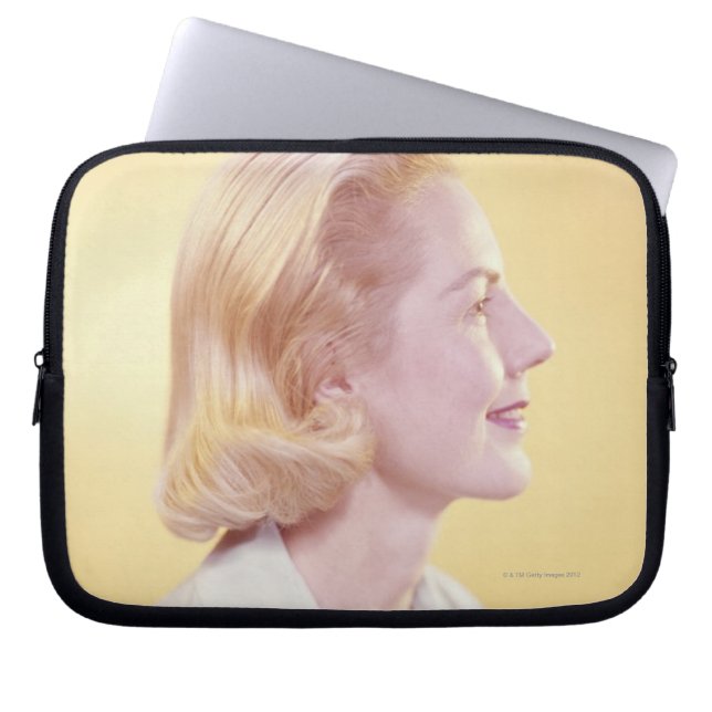 Blonde Woman Laptop Sleeve (Voorkant)