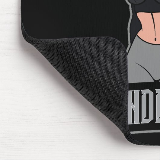 Blonde Woman Mousepad Black Muismat (Hoek)