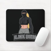 Blonde Woman Mousepad Black Muismat (Met muis)