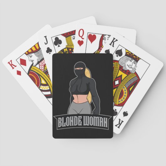 Blonde Woman Poker Cards Pokerkaarten (Achterkant)
