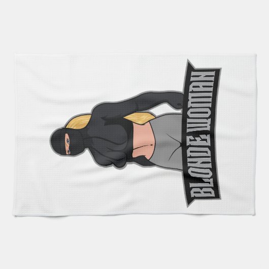 Blonde Woman Tea Towel Theedoek (Horizontaal)