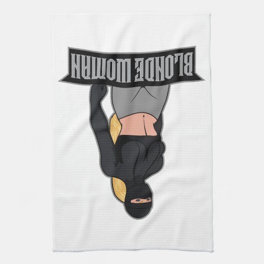 Blonde Woman Tea Towel Theedoek (Verticaal)