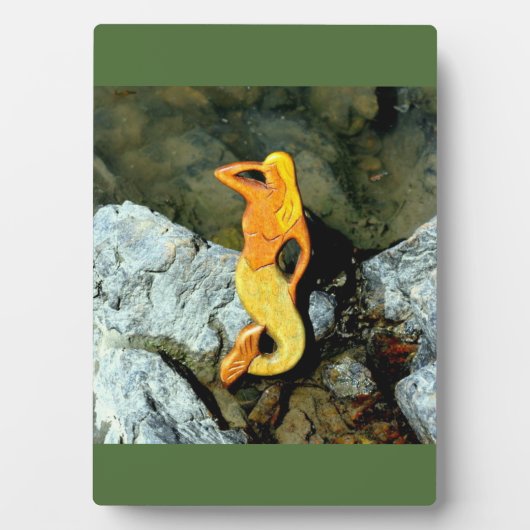 blonde zeemeermin fotoplaat (voorkant)