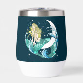 Blonde Zeemeermin Halve Maan Fantasy Art Deco (Voorkant)