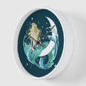 Blonde Zeemeermin Halve Maan Fantasy Art Deco (Hoek)