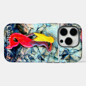 blonde zeemeermin in rood Case-Mate iPhone case (Achterkant (horizontaal))