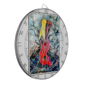 blonde zeemeermin in rood dartbord (Voorkant Links)