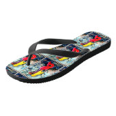 blonde zeemeermin met rode staart teenslippers (Schuin)