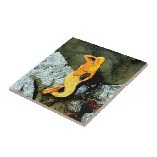 blonde zeemeermin tegeltje (Zijkant)