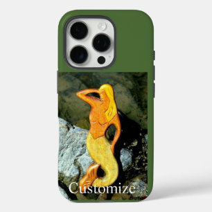 blonde zeemeermin uitkijk iPhone 16 pro hoesje