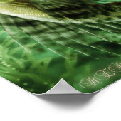 Blonde zeemeermin zwemmen in rif-poster poster (Hoek)