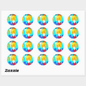 blonde zeemeerminster ronde sticker (Vel)