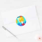 blonde zeemeerminster ronde sticker (Envelop)