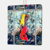 blonde zeemeervis keramisch ornament (Links)