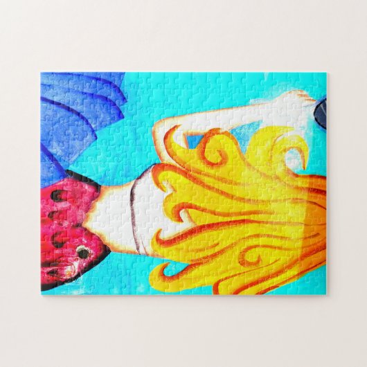 blonde zeemeervis puzzel legpuzzel (Horizontaal)