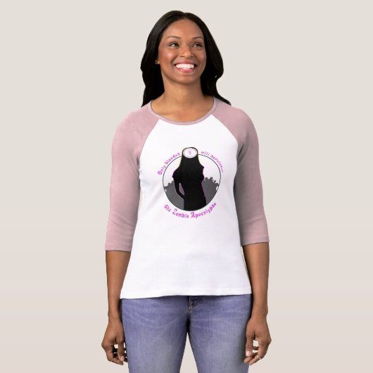 Blonde Zombie Apocalypse-Shirten T-shirt (Voorkant volledig)