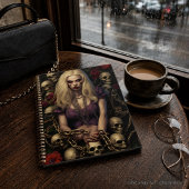 Blonde Zombie Meisje Gotische Planner met Schedels