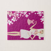 blonde zwangere vrouw legpuzzel (Horizontaal)