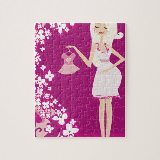 blonde zwangere vrouw legpuzzel (Verticaal)