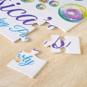 Blonde zwemmermaid Birthday Party Splash Legpuzzel (Zijkant)