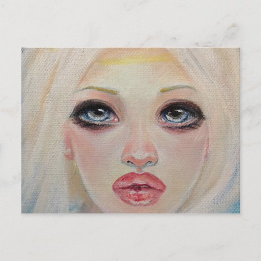 Blondeengel Briefkaart (Voorkant)