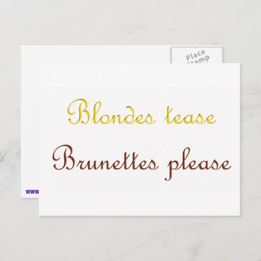 Blondes&Brunettes Briefkaart (Voorkant / Achterkant)