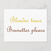 Blondes&Brunettes Briefkaart (Voorkant)