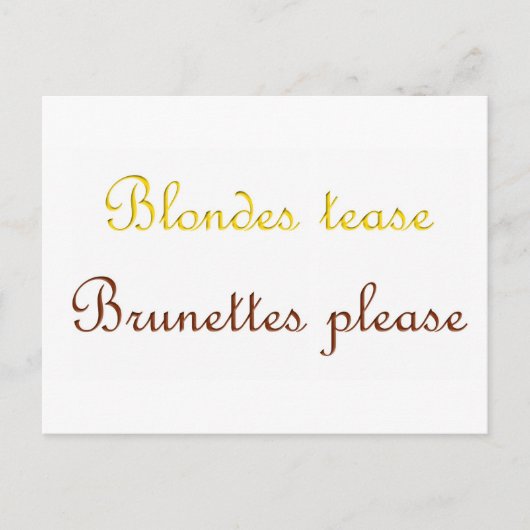 Blondes&Brunettes Briefkaart (Voorkant)