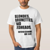 blondes brunettes roodkoppen t-shirt (Voorkant)