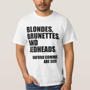 blondes brunettes roodkoppen t-shirt