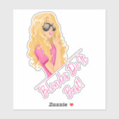 Blondes doen het het beste! Gepersonaliseerde teks Sticker (Vel)