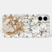 Blondharig meisje met hert   Case-Mate iPhone case (Achterkant (horizontaal))