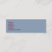 "Blondie & I" Mini Visitekaartje (Achterkant)