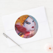 "Blondie & Ik" Ronde Sticker (Envelop)
