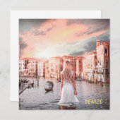 Blondie in Romantic Venetië Bedankkaart (Voorkant / Achterkant)