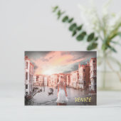 Blondie in Romantic Venetië Briefkaart (Staand voorkant)